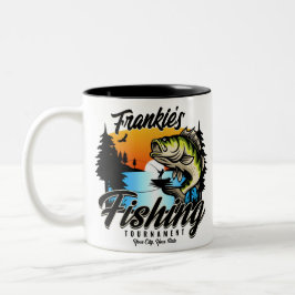 Caneca De Café Em Dois Tons Turnê de Pesca Personalizada Truta de Anglas de Pe