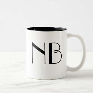 Caneca De Café Em Dois Tons Turquesa Moderna