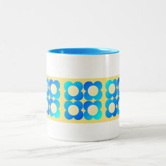 Caneca De Café Em Dois Tons Turquoise Limon floral