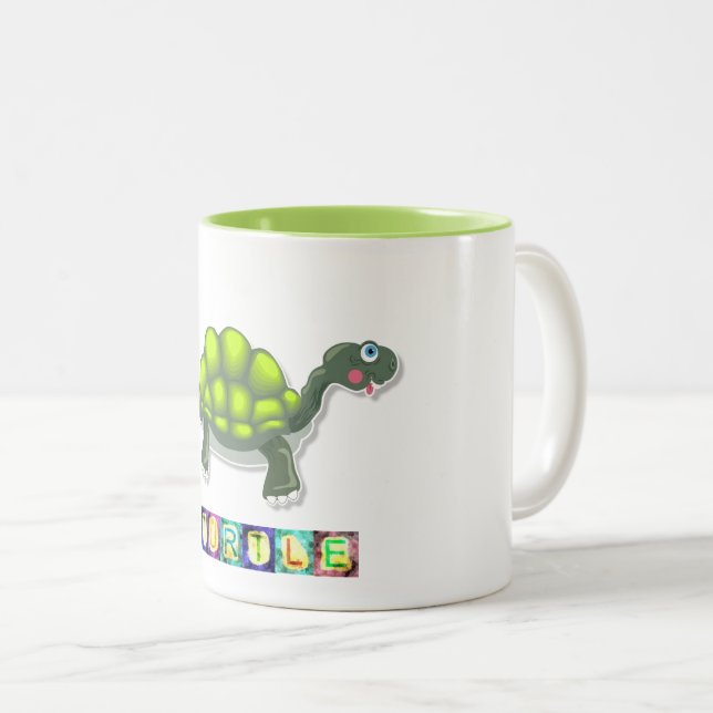 Caneca De Café Em Dois Tons Turtle Coffee Mug (Frente Esquerda)