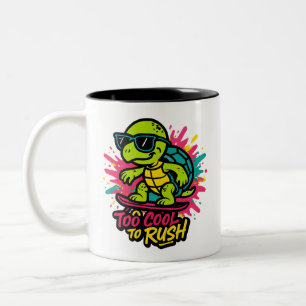 Caneca De Café Em Dois Tons Turtle Retro-Pop Art legal