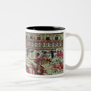 Caneca De Café Em Dois Tons Tutankhamun em seus africanos de ataque do chariot