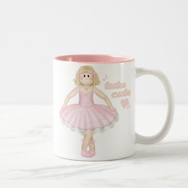 Caneca De Café Em Dois Tons Tutu Cute (Loira) - Mug (Direita)