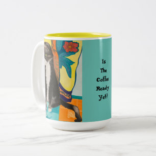 Caneca De Café Em Dois Tons Tuxedo Cat