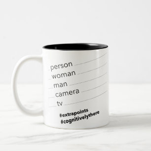 Caneca De Café Em Dois Tons TV de câmara de homem de mulher