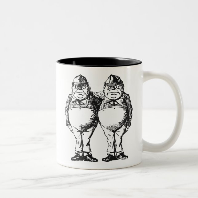 Caneca De Café Em Dois Tons Tweedledum & Tweedledee (Direita)
