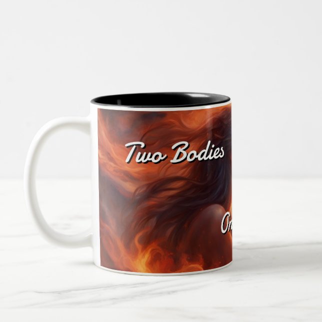 Caneca De Café Em Dois Tons Twin Flames 016 (Esquerda)