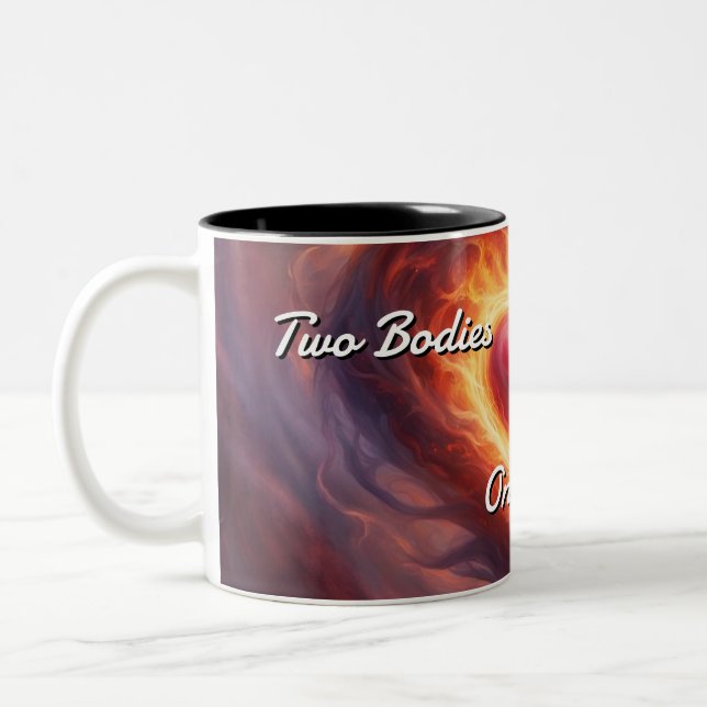 Caneca De Café Em Dois Tons Twin Flames 017 (Esquerda)