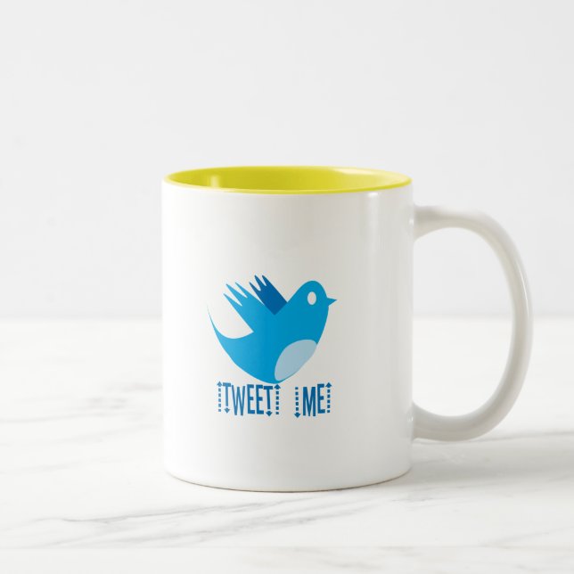 Caneca De Café Em Dois Tons Twitter Sigme Coffee Mug (Direita)