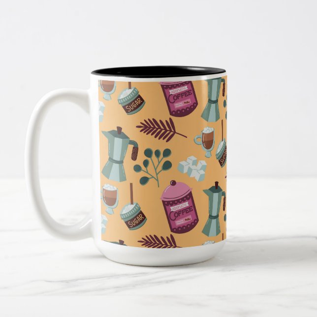 Caneca De Café Em Dois Tons Two-Tone Coffee Mug design  (Esquerda)