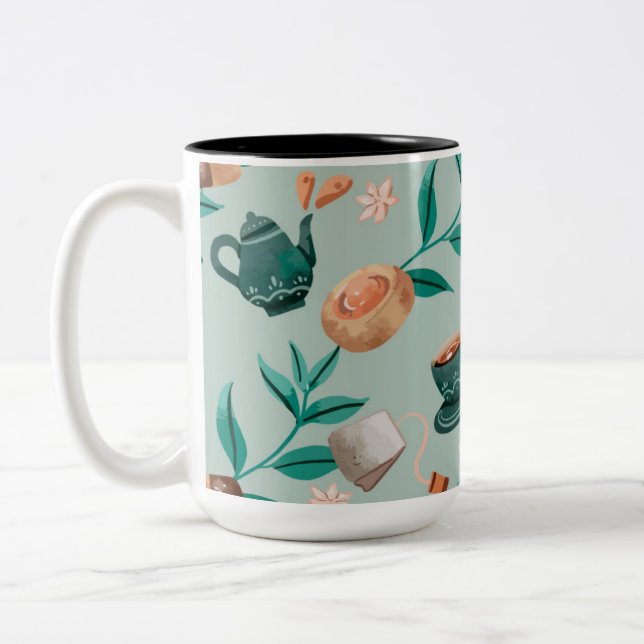 Caneca De Café Em Dois Tons Two-Tone coffee Mug design  (Esquerda)