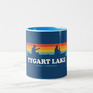 Caneca De Café Em Dois Tons Tygart Lake West Virginia Canoe