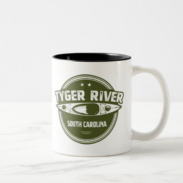 Caneca De Café Em Dois Tons Tyger River, Carolina do Sul (Direita)
