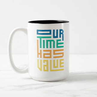 Caneca De Café Em Dois Tons typography