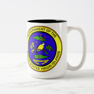 Caneca De Café Em Dois Tons U.S. Copo de café de Virgin Islands