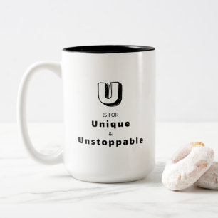 Caneca De Café Em Dois Tons U Único e Irresistível - Luxo Personalizado