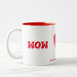 Caneca De Café Em Dois Tons UAU... MÃE... Amor incondicional