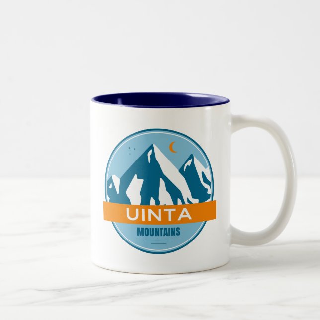 Caneca De Café Em Dois Tons Uinta Mountain Utah (Direita)