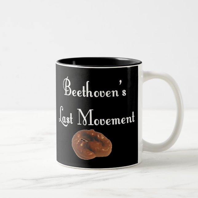 Caneca De Café Em Dois Tons Último movimento de Beethoven (Direita)
