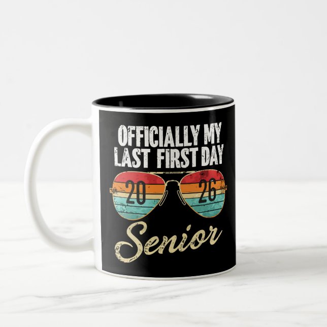 Caneca De Café Em Dois Tons Último Primeiro Dia Senior 2026 (Esquerda)