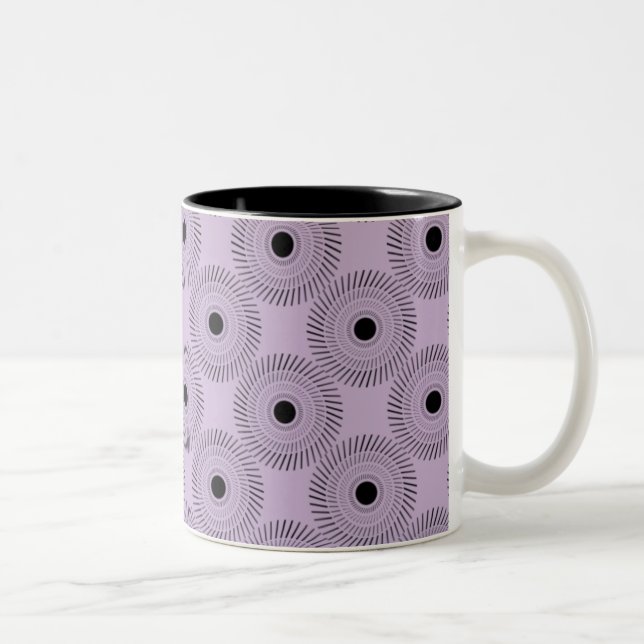 Caneca De Café Em Dois Tons Ultramodern Charm Mug, Lavanda (Direita)