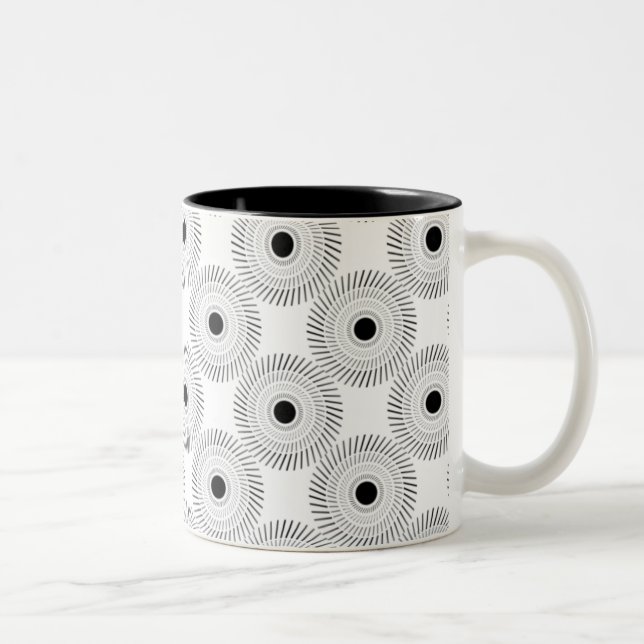 Caneca De Café Em Dois Tons Ultramodern Charm Mug, Marfim (Direita)