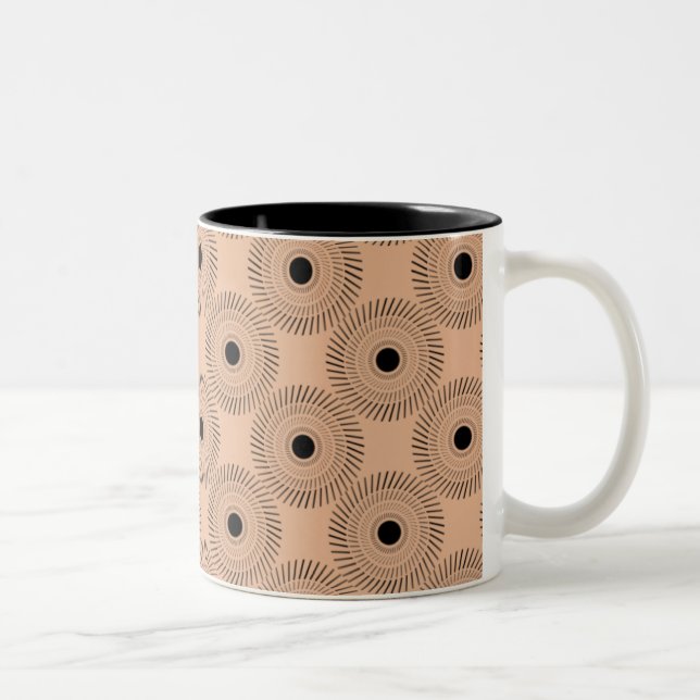 Caneca De Café Em Dois Tons Ultramodern Charm Mug, Peach (Direita)