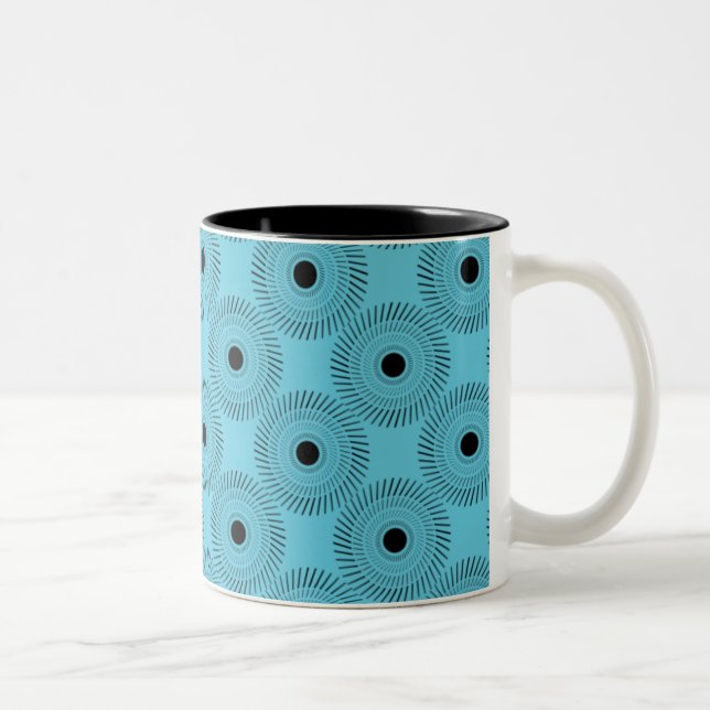 Caneca De Café Em Dois Tons Ultramodern Charm Mug, Turquesa (Direita)