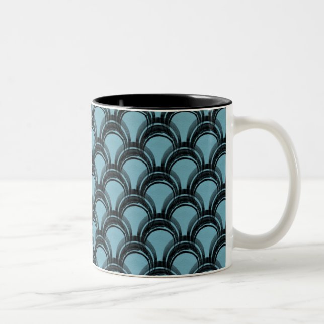 Caneca De Café Em Dois Tons Ultramodern Glamor Mug, Azul Claro (Direita)