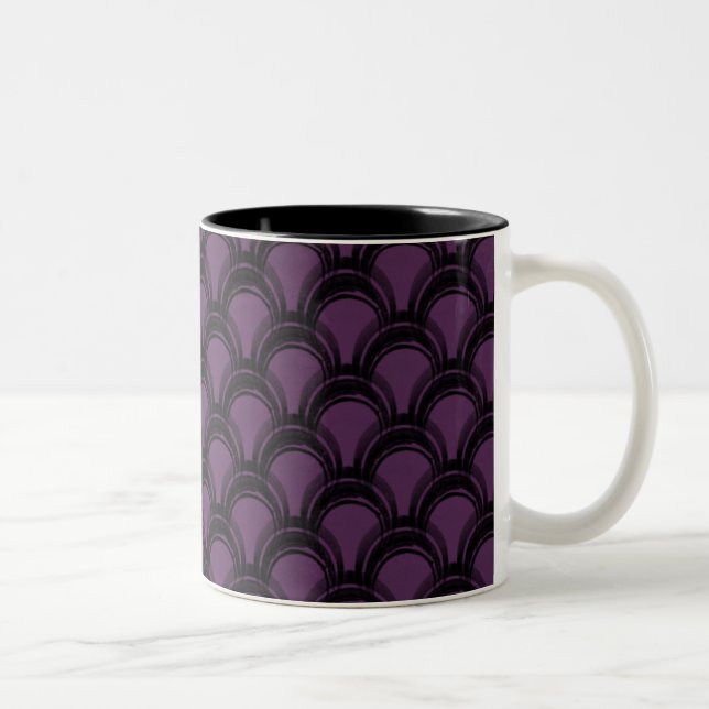 Caneca De Café Em Dois Tons Ultramodern Glamor Mug, beringela (Direita)