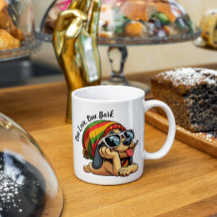 Caneca De Café Em Dois Tons Um Amor Um Cão Engraçado Latido