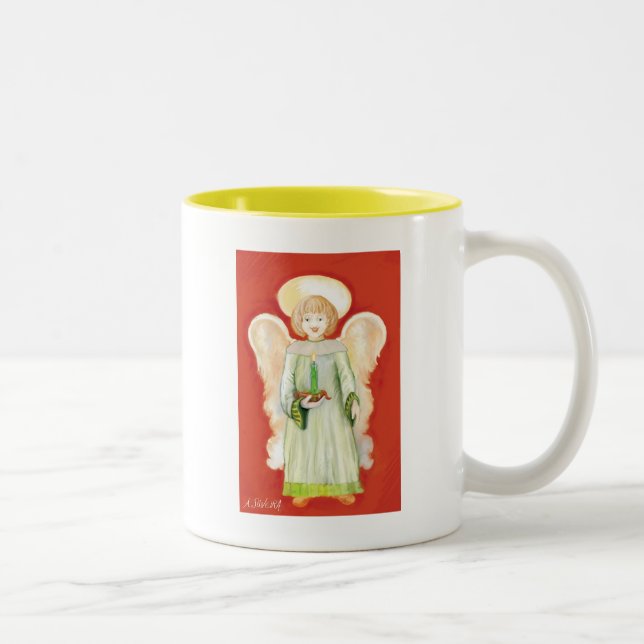 Caneca De Café Em Dois Tons Um anjo (Direita)