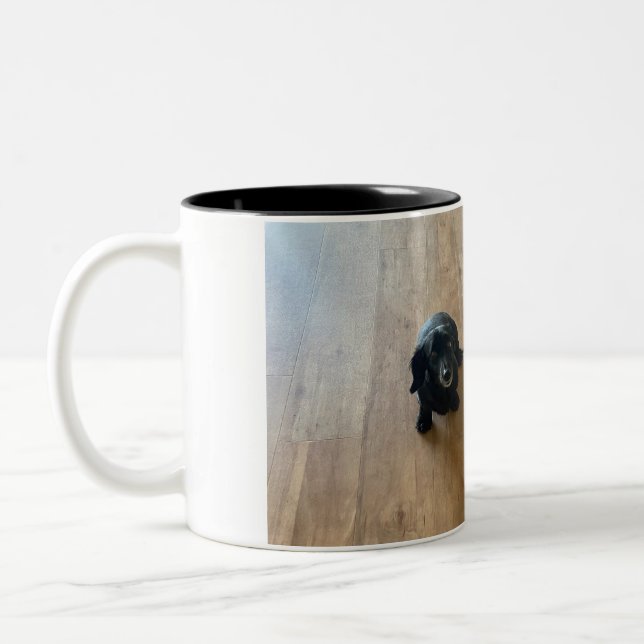Caneca De Café Em Dois Tons Um cachorro-quente e um cachorro! (Esquerda)