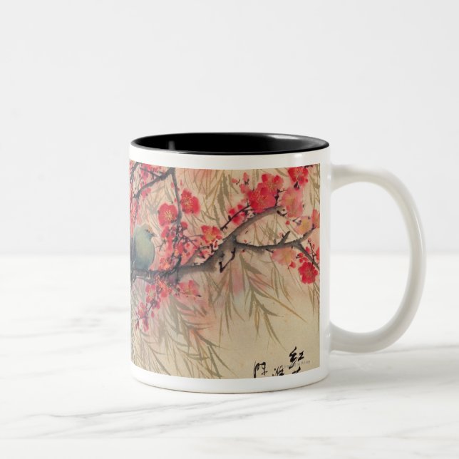 Caneca De Café Em Dois Tons Um casal no primavera (Direita)