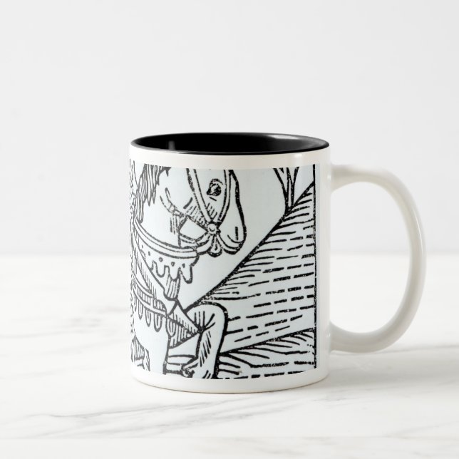 Caneca De Café Em Dois Tons Um cavaleiro, do jogo de Caxton 'das xadrezes (Direita)