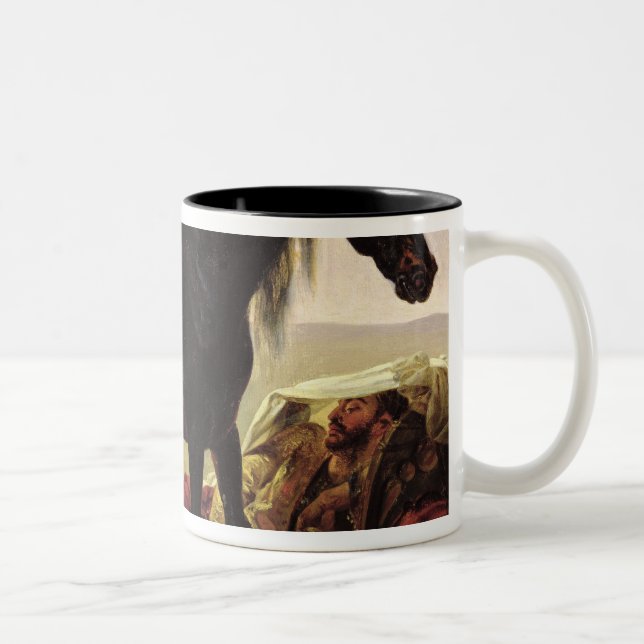 Caneca De Café Em Dois Tons Um cavalo árabe (Direita)