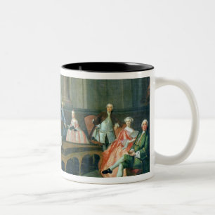 Caneca De Café Em Dois Tons Um concerto da família no castelo Renescure