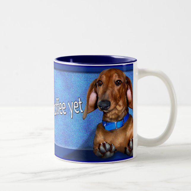 Caneca De Café Em Dois Tons Um copo do café do Dachshund (Direita)