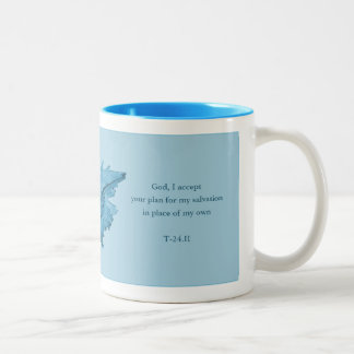 Caneca De Café Em Dois Tons Um Curso Em Milagres Dando Mug, Espírito Espiritua