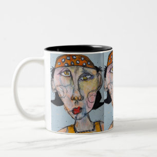 Caneca De Café Em Dois Tons Um de muitos chapéus