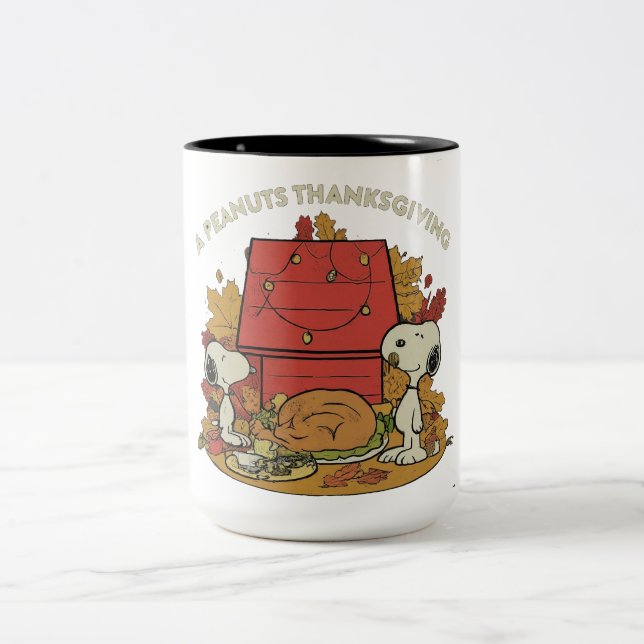 Caneca De Café Em Dois Tons Um Dia de Ação de Graças (Centro)