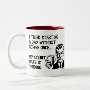 Caneca De Café Em Dois Tons Um Dia Sem Café