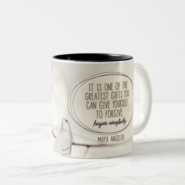 Caneca De Café Em Dois Tons Um dos Maiores Presentes (Frente Esquerda)