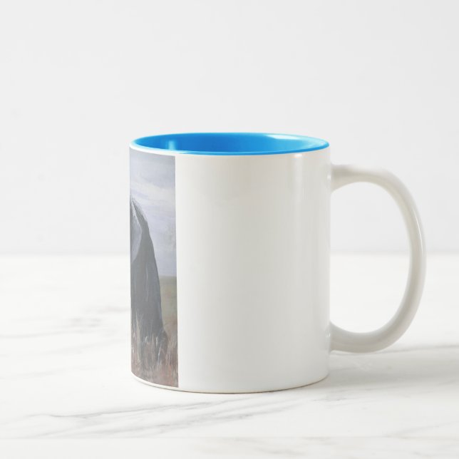 Caneca De Café Em Dois Tons "Um elefante desonesto" caneca de dois tons (Direita)