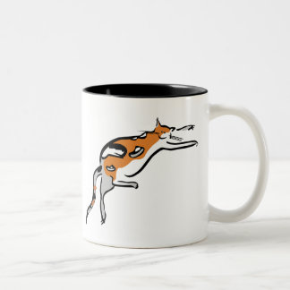Caneca De Café Em Dois Tons Um Gato Com Gordura Preguiçosa E Engraçado