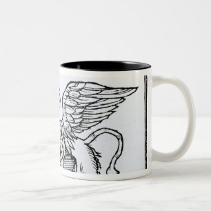 Caneca De Café Em Dois Tons Um grifo