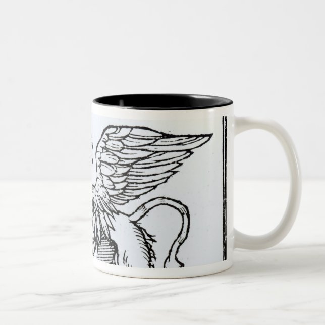 Caneca De Café Em Dois Tons Um grifo (Direita)