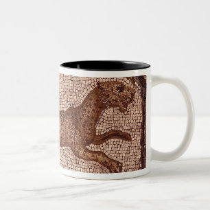Caneca De Café Em Dois Tons Um leopardo