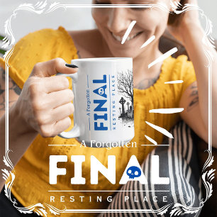 Caneca De Café Em Dois Tons Um local de repouso final esquecido