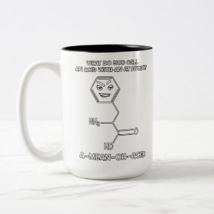 Caneca De Café Em Dois Tons Um-Meio-Oh-Ácido ácido da atitude da ciência da